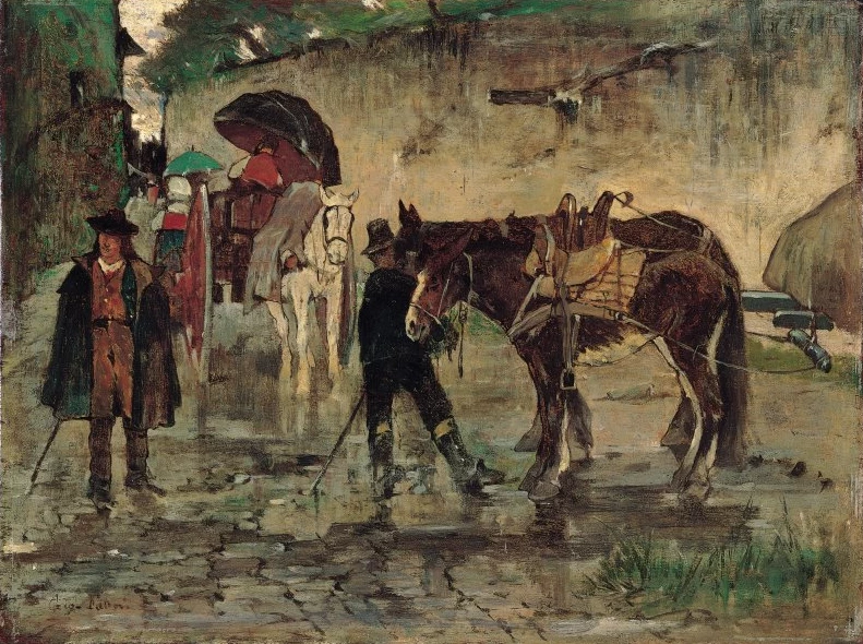 Sosta sotto la pioggia